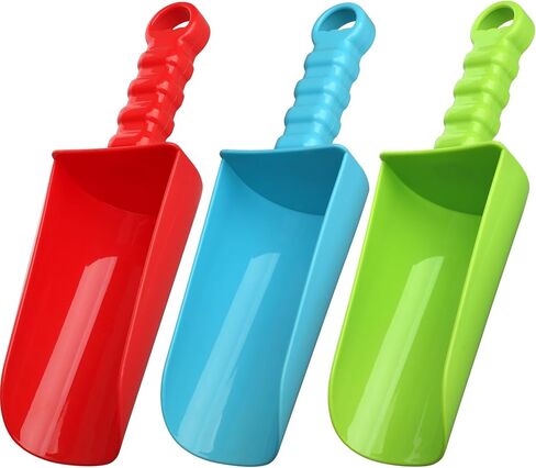 LNCOJOLM 3 قطع سميكة 9 بوصة مجرفة الشاطئ مجرفة مجرفة ألعاب رمل للأطفال الصغار البالغين، مجموعة أدوات مجرفة بلاستيكية شديدة التحمل لحفر الحديقة وصندوق رمل ألعاب هدية مجموعة هدايا للحفلات in Kuwait