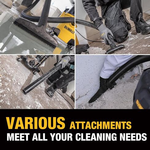 DEWALT 6 جالون STEALTHSONIC Wet Dry Shop Vac، شفط قوي ومكنسة متجر محمولة مع ملحقات، شوبفاك فائق الهدوء للمنزل، المرآب، السيارة، ورشة العمل، موقع العمل، DXV06P-QT، 5 ذروة HP in Kuwait