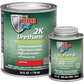 POR-15 2K يوريتان - أسود لامع - 1 كوارت. - طبقة علوية صناعية مكونة من جزأين | طلاء متين يدوم طويلاً | المطرقة صعبة النهاية in Kuwait