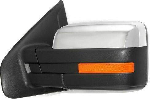 سائق السائق مرآة CAP CAP Chrome Left Ford for F150 2009-2010 1PC MANUAL FOLD FOLD FO1320355 FD204CL-S in Saudi Arabia