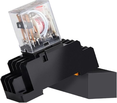 الترحيل الكهرومغناطيسي الصناعي HH52P/53P/54P ، 8/14 PIN ، AC/DC 12V/24V/220V ، جهات اتصال سبيكة فضية (HH62P DC-12V 8 دبوس كبير) in Kuwait