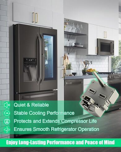 WR08X22874 ثلاجة بدء تشغيل التتابع ومجموعة التحميل الزائد من أجل GE Hotpoint ، ترحيل ضاغط الثلاجة استبدال AP5970731 PS11701228 4454642 EAP11701228 ، نماذج نماذج GTE GFE GNE HPS in Kuwait