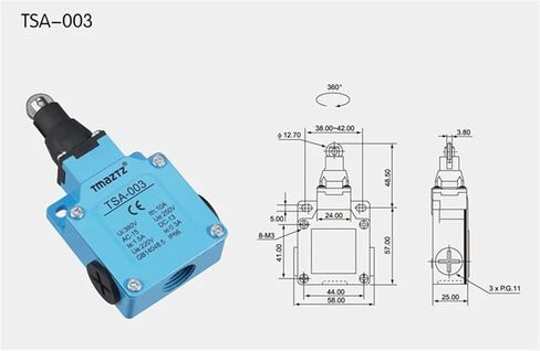 Waterproof and Oil Proof Limit/Stroke Switch TSA-003 2000Ten Thousand Mechanical Life in Saudi Arabia