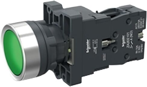 مع مصباح LED ، قم بتبديل زر الضغط XA2-EW33M1 AC220V باللونين الأخضر الصفراء 220VAC (أبيض) in Saudi Arabia