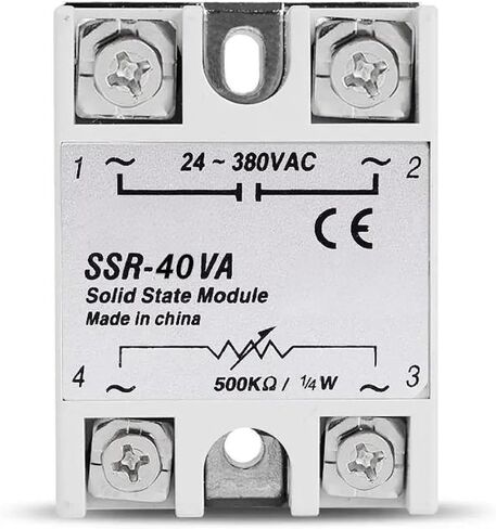 وحدة ترحيل الحالة الصلبة SSR-25VA ، إخراج AC 24-380V ، 500KΩ التحكم في مقياس الجهد (10vaaddpotentiometer) in Saudi Arabia