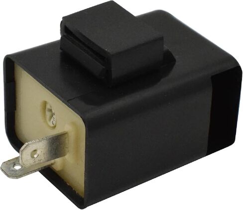 Universal 12V LED Flasher Relay with Adjustable Frequency, Black, Rubber Metal Construction, 4.4x3.3x2.5cm, Turn Signal Blinker Indicator, Model WX-7199 (Black) in Kuwait