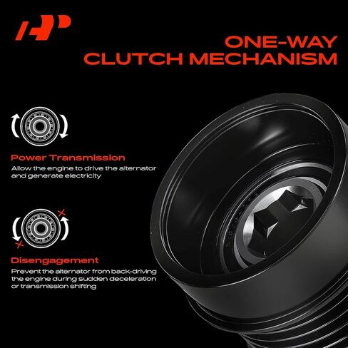 A-Premium Alternator Freewheel Clutch Pulley Compatible with Toyota Camry, RAV4, Highlander, Tundra, Sienna, 4Runner, Avalon, Venza, FJ Cruiser & Lexus RX350, ES350, IS250, IS350, GS300, GS350 in Saudi Arabia