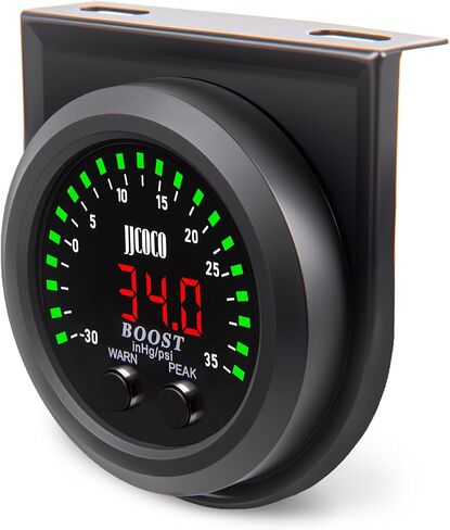 35psi Turbo Boost/Vacuum Gauge LED Display Kit مع 1/8npt مستشعر الضغط الإلكتروني وقوس التثبيت للسيارة والشاحنة ATV 2-1/16 "52 مم in Kuwait