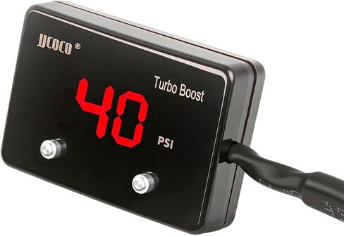 Turbo Boost/Vacuum Gauge Kit -28 in.hg 40 psi LED Display Discloy 12V Boost Meter مع مستشعر للدراجة النارية على متن قارب السيارات ATV Universal in Kuwait
