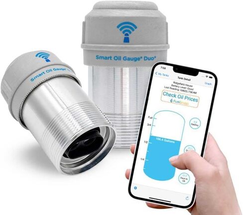 Gauge Smart Oil Gauge - Advanced Dual Sensor Wi -Fi Heating Oil Cauge - متوافق مع Alexa - المصمم لخزانات 138/275/330/500 جالون (عمودي/أفقي) in Saudi Arabia