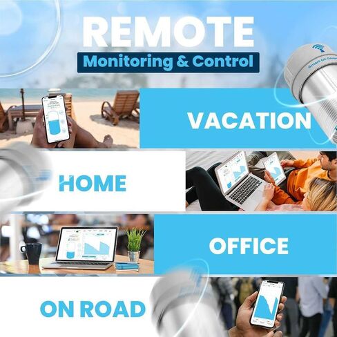 Gauge Smart Oil Gauge - Advanced Dual Sensor Wi -Fi Heating Oil Cauge - متوافق مع Alexa - المصمم لخزانات 138/275/330/500 جالون (عمودي/أفقي) in Saudi Arabia