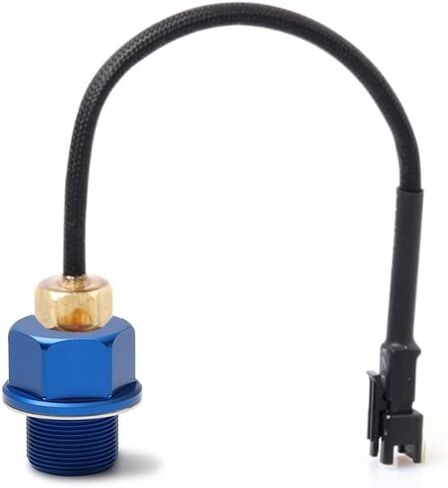Motorcycle Oil Temperature Compact Thermometer with High Temperature Warning Function, Fahrenheit Meter (M12X1.5, Blue) in Kuwait