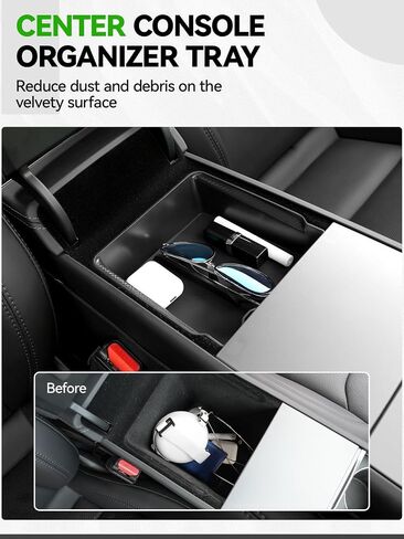 10pcs Center Center Console Tracher For 2025 2026 Tesla Model y Juniper Excessories ، Under Arms Storage Ridden Storage Box Holder Charger Pad for Tesla Model y Juniper in Saudi Arabia