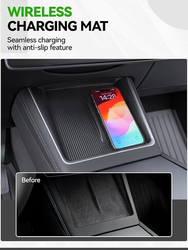 10pcs Center Center Console Tracher For 2025 2026 Tesla Model y Juniper Excessories ، Under Arms Storage Ridden Storage Box Holder Charger Pad for Tesla Model y Juniper in Saudi Arabia
