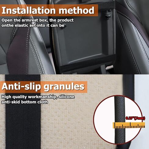 Car Center Console Cushion Pad, Universal Leather Waterproof Armrest Seat Box Cover Protector,Comfortable Car Decor Accessories Fit for Most Cars, Vehicles, SUVs (Red) in Kuwait