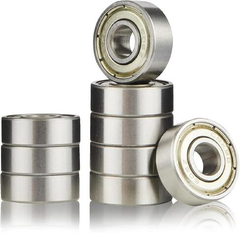 608ZZ Ball Bearings, 8mm x 22mm x 7mm, Double Metal Shielded Deep Groove, 10-Pack, for Skateboard and Industrial Use in Saudi Arabia
