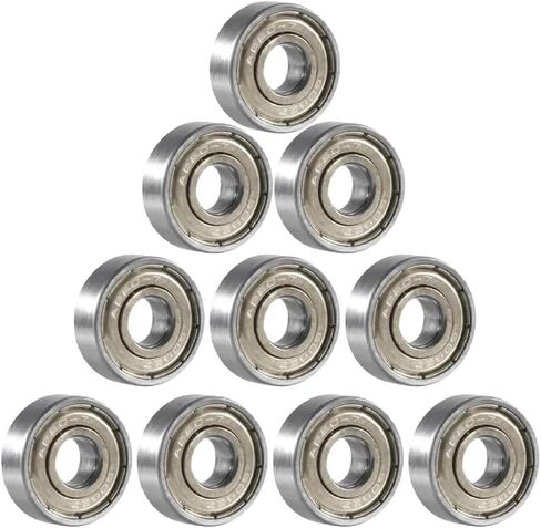 608ZZ Ball Bearings, 8mm x 22mm x 7mm, Double Metal Shielded Deep Groove, 10-Pack, for Skateboard and Industrial Use in Saudi Arabia