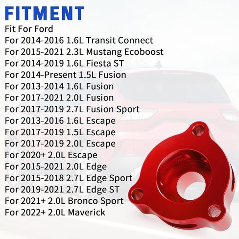 قم بتفكيك محول BLAVE OFF VALVE ADAPTER BOV متوافق مع Ford Fiesta/Mustang/Fusion/Edge/Escape/Transit/Bronco 1.5 1.6 2.0 2.3L Motion in Kuwait
