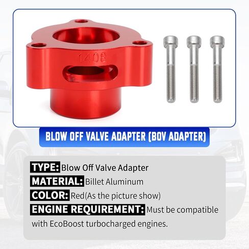 قم بتفكيك محول BLAVE OFF VALVE ADAPTER BOV متوافق مع Ford Fiesta/Mustang/Fusion/Edge/Escape/Transit/Bronco 1.5 1.6 2.0 2.3L Motion in Kuwait