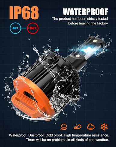 H15 LED Bulbs Daytime Running Light 70W For Sprinter Golf 6 Golf 7 Golf VI Golf VII MK6 MK7 Audi Mercedes Benz BMW 6500K Cold White 2pcs 64176 12580 PGJ23T1 in Kuwait