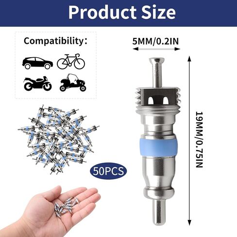 50 Pcs Air Conditioning Valve Core for R410 R32 R22, HVAC High Pressure with Teflon Seal Valve Cores Replacement Parts Ideal for Refrigeration Systems in Saudi Arabia