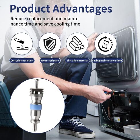 50 Pcs Air Conditioning Valve Core for R410 R32 R22, HVAC High Pressure with Teflon Seal Valve Cores Replacement Parts Ideal for Refrigeration Systems in Saudi Arabia