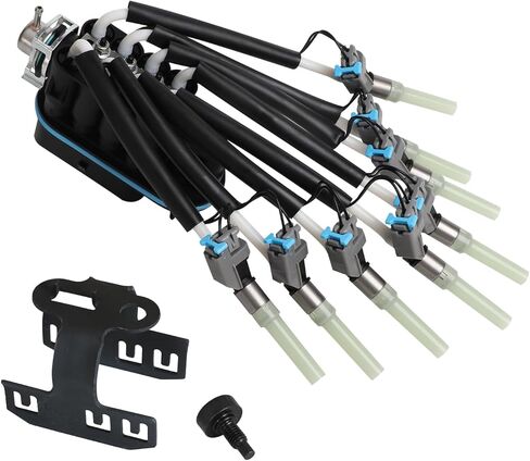 FJ504 Spider Fuel Injector 8 Cylinder w/Bracket Compatible with 1996-2002 Savana Suburban Yukon Express C1500 C2500 C3500 K1500 K2500 K3500 P30 P3500 Tahoe Escala-de 5.0L 5.7L V8 Replace for 17114163 in Saudi Arabia