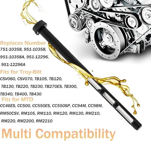 951-12296 مرشح الوقود متوافق مع Cub Cadet SC100 SC300 SC500 SC700 SC900 CC500 CC550 CC600 MAWERS ، 951-10358 FUEL FILTER PLITER لـ 951-10358A 751-10358 751-10358A 751-12296 (4 PACK) in Saudi Arabia