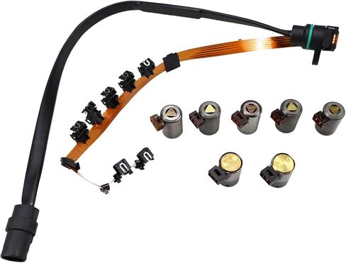 095927331 Transmission Master Solenoid Kit with Ribbon Harness Shift Compatible with Golf 1996-2005, Jetta 1993-2005, Passat 1992-2005 01M O1M 1995 Direct Replacement OE 095927333D 119952 in Kuwait