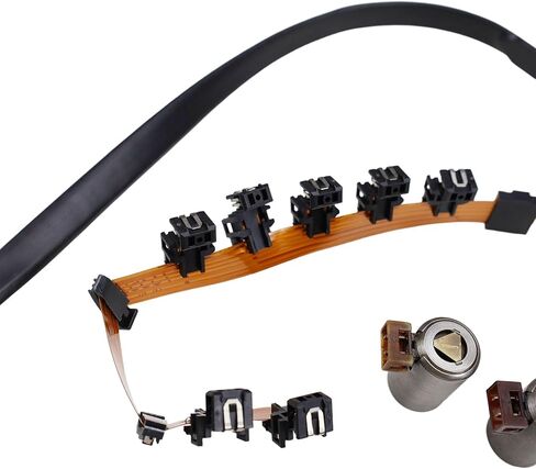095927331 Transmission Master Solenoid Kit with Ribbon Harness Shift Compatible with Golf 1996-2005, Jetta 1993-2005, Passat 1992-2005 01M O1M 1995 Direct Replacement OE 095927333D 119952 in Kuwait
