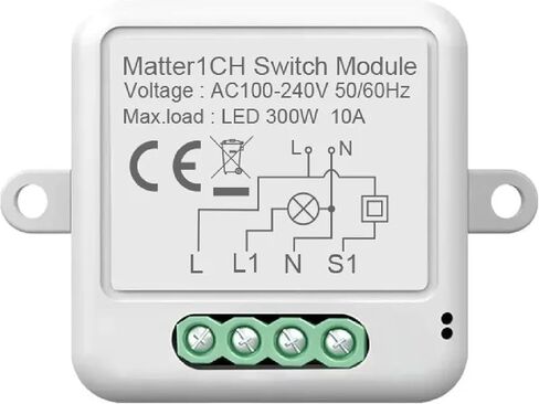 Matter 1CH Smart Switch Module ، AC100-240V ، 300W LED متوافقة in Kuwait