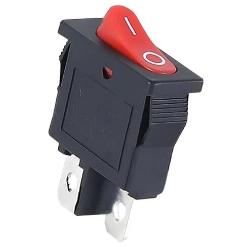 KCD1-110 Black Rocker Switch, 2-Pin SPST, Super Thin Profile, 10x22mm, 5 Pack, Power Control for Small Instruments in Kuwait