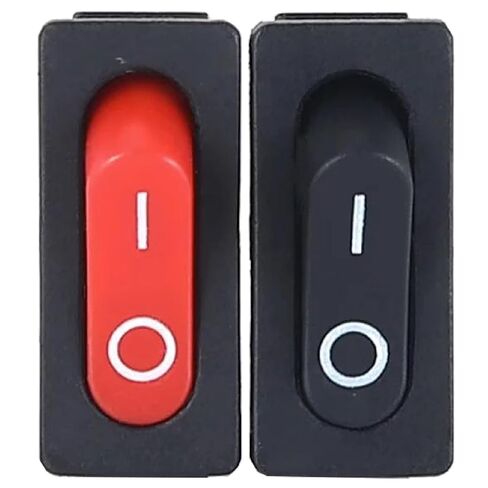 KCD1-110 Black Rocker Switch, 2-Pin SPST, Super Thin Profile, 10x22mm, 5 Pack, Power Control for Small Instruments in Kuwait