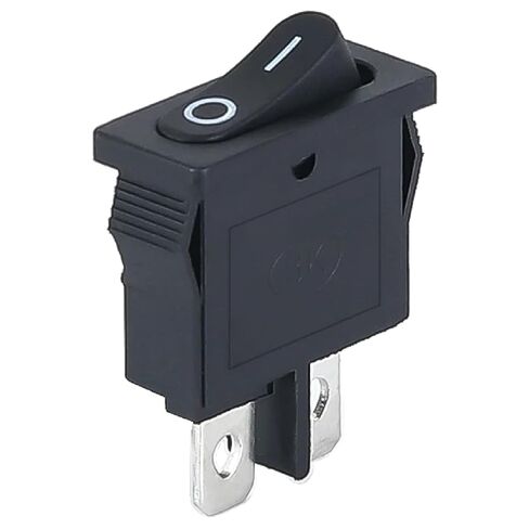 KCD1-110 Black Rocker Switch, 2-Pin SPST, Super Thin Profile, 10x22mm, 5 Pack, Power Control for Small Instruments in Kuwait