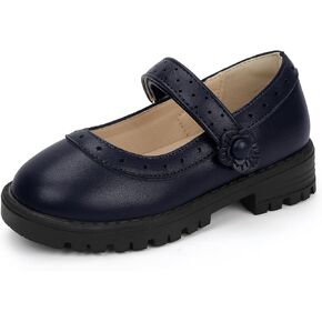 Hehainom Girls Mary Jane Dress Shoes School Uniform Shoes Flower Toddler Little Kid Round Toe Platform Flats in Kuwait
