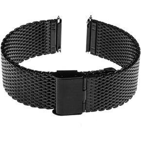 16 مم 18 ملم 20 مم 22 مم watchland watch Quick Watch Band Band Mesh Stainless Strap Belt Bracelet Black in Kuwait