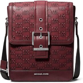 Michael Kors Colby Crossbody Map Bag, Nickel-Tone Hardware/Oxblood in Kuwait