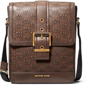Michael Kors Colby Crossbody Map Bag, Brushed Gold-Tone Hardware/Chocolate in Saudi Arabia