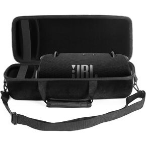 حقيبة حمل صلبة للسفر متوافقة مع مكبر صوت بلوتوث JBL Xtreme 4/3 - مقاومة للصدمات، ومقاومة للماء، ومقاومة للخدش - مثالية للسفر والتخزين (أسود + أبيض) in Kuwait