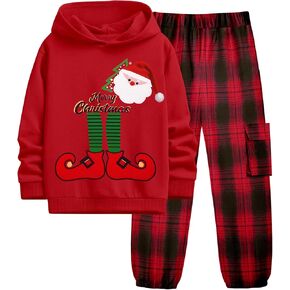 KANGKANG Boys Clothes Two Piece Long Sleeve Hooded Sweatshirt Top Camouflage Sweatpants Fall Outfits Winter Clothes Set 6-16Y in Saudi Arabia