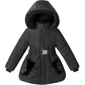 Little Girls Winter Parka Coats Fleece Outwear Hooded Puffer Jacket Snow Clothes in Saudi Arabia