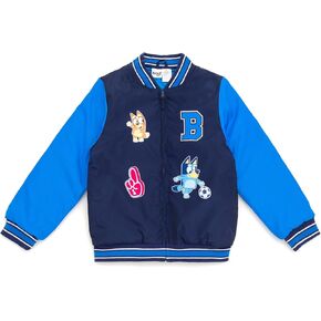 Bluey Varsity Zip Up Bomber Jacket Toddler to Little Kid Sizes (2T - 7-8) in Saudi Arabia