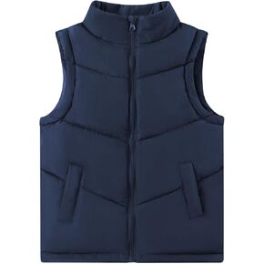 RAISEVERN Boys Puffer Vest Kids Zipper Winter Quilted Sleeveless Jacket with Pockets 5-12 Years in Kuwait