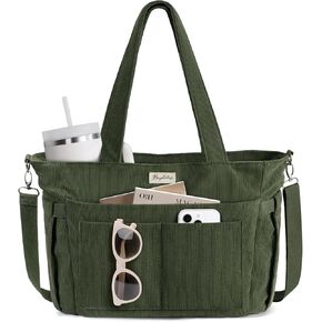 حقيبة حمل Corduroy للنساء ، 17 جيوبًا خفيفة الوزن كروس الكتاب المقدس للممرضة حقيبة كتف لكتف في المدارس اليومية الصالة الرياضية in Kuwait