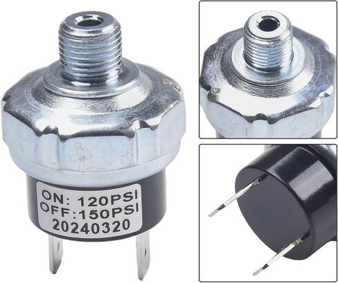Air Compressor Pressure Switch, 1/4 inch NPT, 12V/24V, Aluminum Alloy Tank Control (70-100PSI) in Saudi Arabia