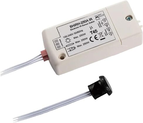 Electronic IR Motion Sensor Switch, 100-240V, 250W Max, LED Compatible 70W, 5-10CM Range (BHIRH250B Open Close) in Saudi Arabia