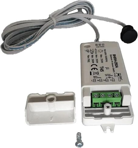 Electronic IR Motion Sensor Switch, 100-240V, 250W Max, LED Compatible 70W, 5-10CM Range (BHIRH250B Open Close) in Saudi Arabia