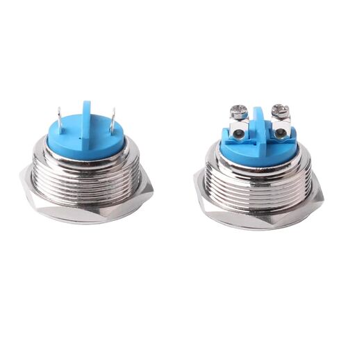 مفتاح زر الضغط المعدني ، 16-22 مم ، لحظة مقاومة للماء 1NO ، رأس مرتفع/مسطح/الكرة ، برغي/لحام (قدم لحام الرأس المسطح 19 ملم) in Kuwait