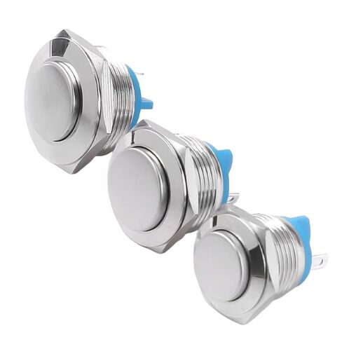 مفتاح زر الضغط المعدني ، 16-22 مم ، لحظة مقاومة للماء 1NO ، رأس مرتفع/مسطح/الكرة ، برغي/لحام (قدم لحام الرأس المسطح 19 ملم) in Kuwait