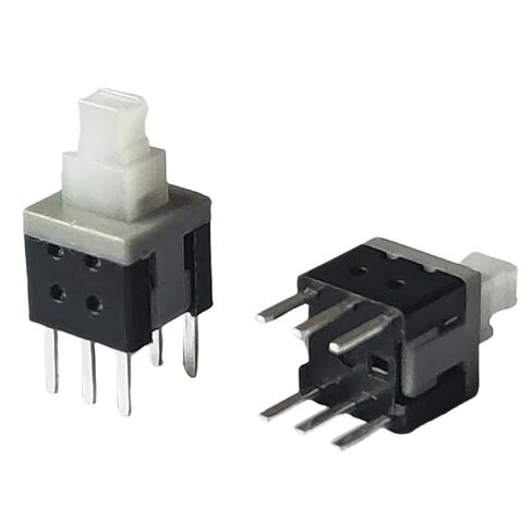 مفتاح زر الضغط ذاتيًا ، مفتاح إلكتروني من 6 أسود ، أبيض وأسود ، 20 حزمة ، اضغط على OFF Design (حجم 5.8 * 5.8 مم) in Kuwait